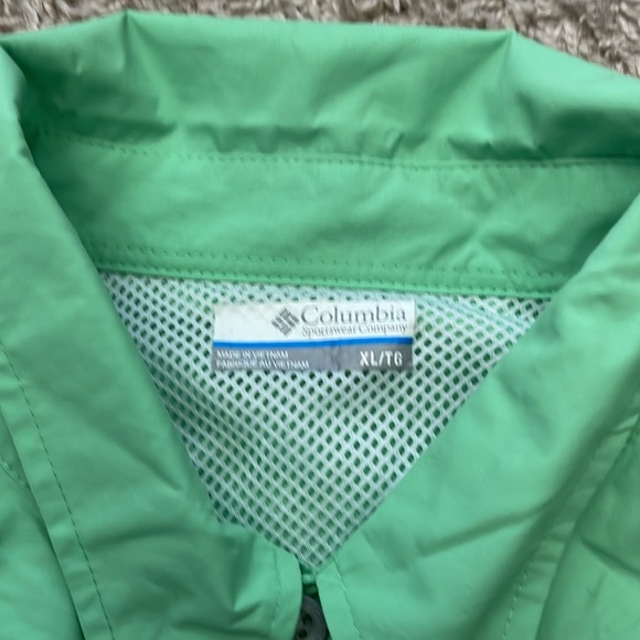 EUC Mens Columbia PFG Long Sleeve Lime Green Performance FishingGear Shirt Sz XL - Picture 3 of 8